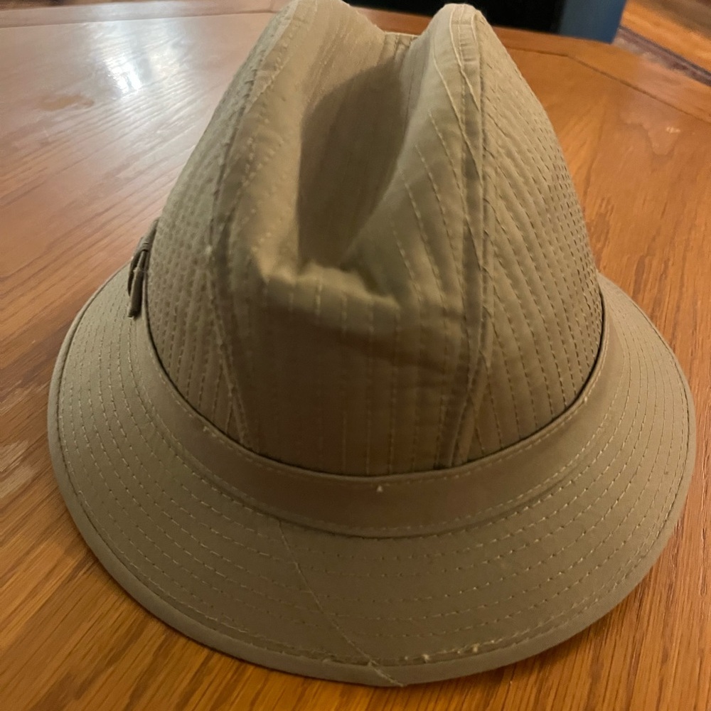 Vintage Totes Rain Rolls Right Off Tan/Beige Fedora Rain Hat size Large - Picture 3 of 10